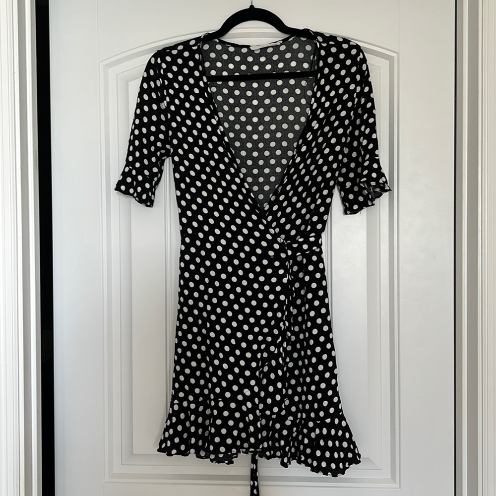 Black and white polka dot dress. Size M.